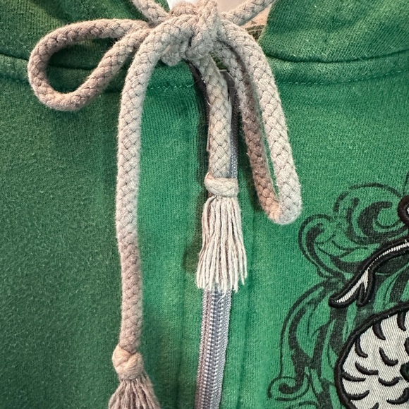 Universal Studios Harry Potter Slytherin Green Zip-Up Hoodie Adult XSmall Unisex - Picture 5 of 8
